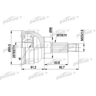 Шрус привода PATRON PCV1059 фото
