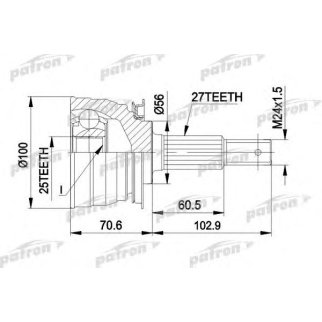 ШРУС наружн к-кт 27x56x25 NISSAN: BLUEBIRD 80 - 83, BLUEBIRD 85 - 90, BLUEBIRD 83 - 90, BLUEBIRD Station Wagon 83 - 90 фото