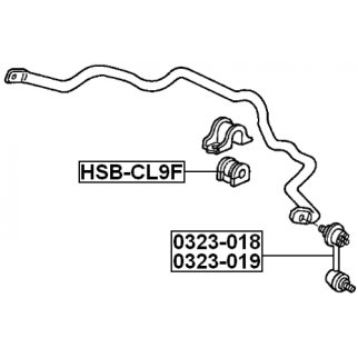 Втулка переднего стабилизатора FEBEST HSB-CL9F фото 2