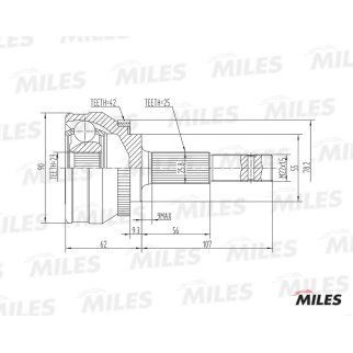 ШРУС NISSAN ALMERA N15/SUNNY N14 1.6-2.0D 90-00 нар. +ABS фото 3