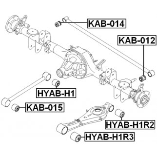 Сайлентблок FEBEST HYAB-H1R3 фото 2