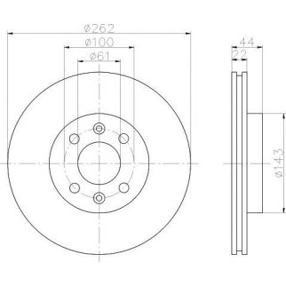 Диск тормозной передний вентилируемый MINTEX MDC777 фото