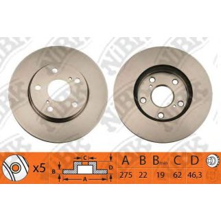 Диск тормозной передний NiBK RN1238 фото