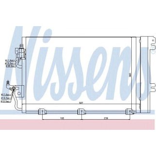 Радиатор кондиционера (конденсер) Nissens 94767 фото