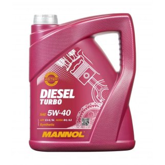 Масло моторное MANNOL DIESEL TURBO 5W40 синт. 5л фото