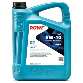 Масло моторное ROWE HIGHTEC SYNT ASIA 5W40 4л синт. фото