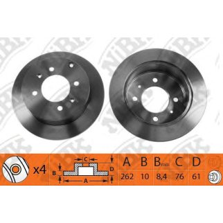 Диск тормозной NiBK RN1175 фото