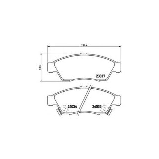 Колодки тормозные передние к-кт brembo P 79 014 фото