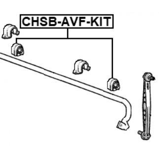 Втулка переднего стабилизатора FEBEST CHSB-AVF-KIT фото 2