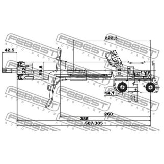Амортизатор передний FEBEST 02660803FR фото