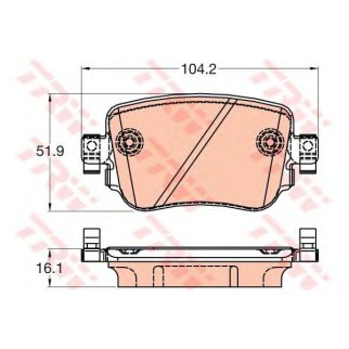 Колодки тормозные задние дисковые к-кт TRW GDB2042 фото