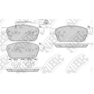 Колодки тормозные передние к-кт NiBK PN33001W фото