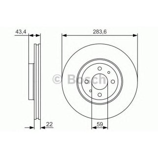 Диск тормозной передний вентилируемый BOSCH 0 986 479 S01 фото
