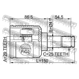 0411CS13RH_ШРУС внутренний правый к-кт! Mitsubishi Lancer CS 00-09 фото