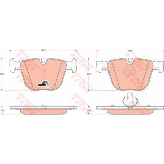 Колодки тормозные задние дисковые к-кт TRW GDB1502 фото