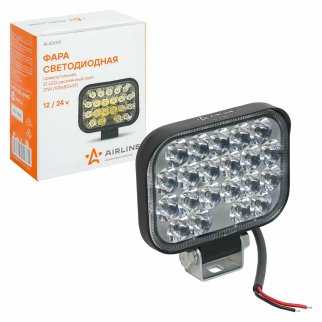 Фара светодиодная прямоугольная, 21 LED рассеяный свет 21W (108х80х35) 12/24V (ALED019) фото