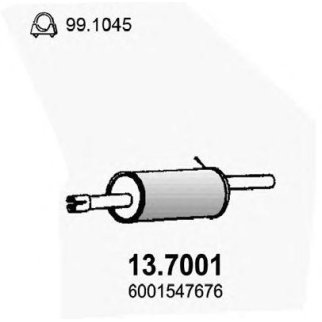 Глушитель основной ASSO 13.7001 фото