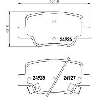 Колодки тормозные задние дисковые к-кт TEXTAR 2492601 фото