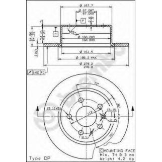 Диск тормозной Standard зад фото
