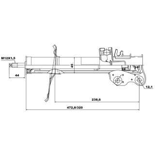 Амортизатор передний FEBEST 02666688FL фото 2