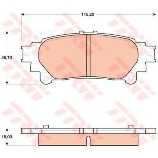 Колодки тормозные задние дисковые к-кт TRW GDB4174 фото