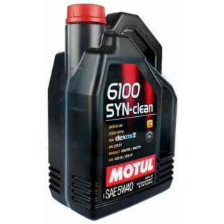 Масло моторное MOTUL 6100 Syn-Clean синтетическое 5W-40 SN 5л. фото