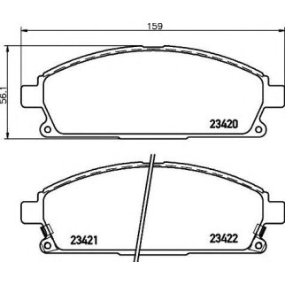 Колодки тормозные передние к-кт TEXTAR 2342001 фото