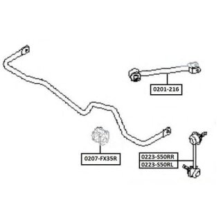 Стойка заднего стабилизатора ASVA 0223-S50RL фото