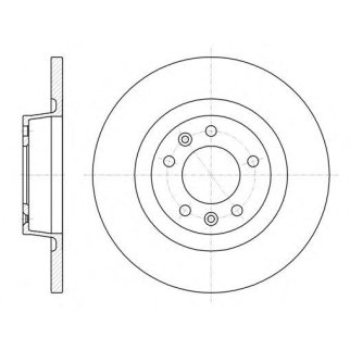 61053.00_диск тормозной задний! Citroen Jumpy, Peugeot Experti 1.6HDi/2.0D/HDi 07> фото