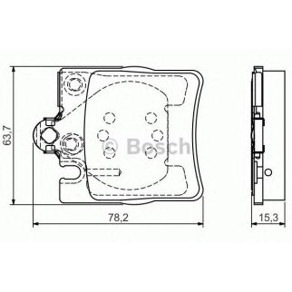 Колодки тормозные задние дисковые к-кт BOSCH 0 986 495 081 фото