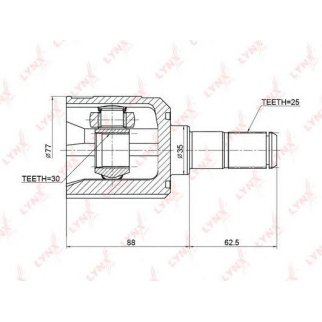ШРУС внутренний LYNXauto CI3709 фото