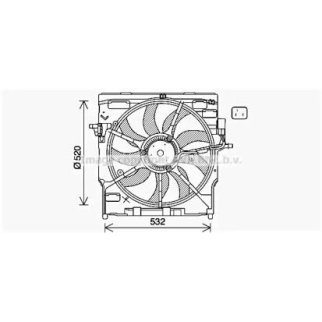 Вентилятор радиатора AVA BW7565 фото