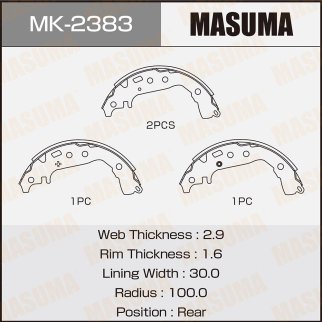 Колодки барабанные к-кт Masuma MK-2383 фото