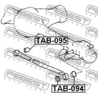 Сайлентблок задней подвески FEBEST TAB-095 фото