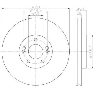Диск тормозной передний вентилируемый TEXTAR 92166003 фото