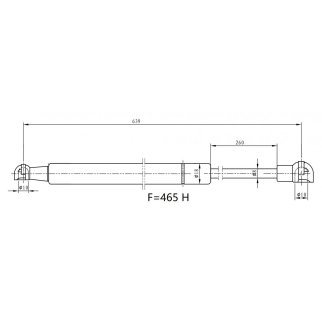 Упор газовый (амортизатор) для а/м Honda Civic (06-) (крышки багажника) (GS 2301) фото 3