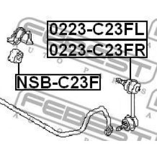 0223C23FR_тяга стабилизатора !переднего правая Nissan Serena C23M 92> фото