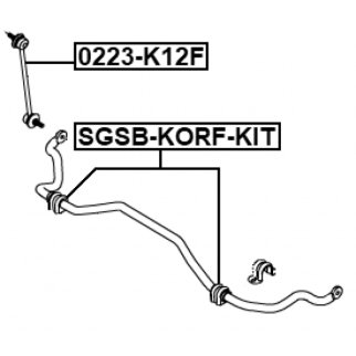 Втулка (сайлентблок) переднего стабилизатора FEBEST SGSB-KORF-KIT фото 2