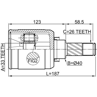 ШРУС внутренний FEBEST 0211-J10F6LH фото 2