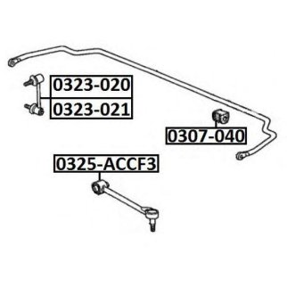 Втулка заднего стабилизатора ASVA 0307-040 фото