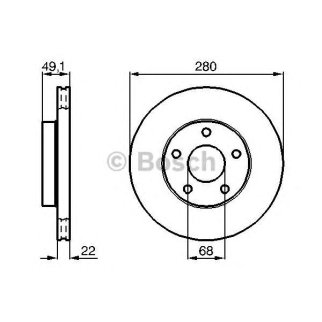 Диск тормозной передний вентилируемый BOSCH 0 986 478 833 фото