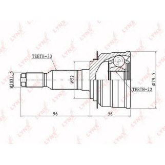 ШРУС наружный LYNXauto CO1814 фото