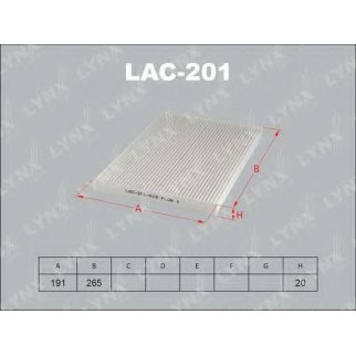 Фильтр салона LYNXauto LAC-201 фото