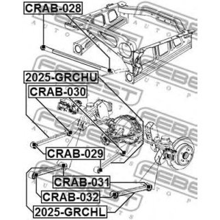 Сайлентблок подвески FEBEST CRAB-028 фото