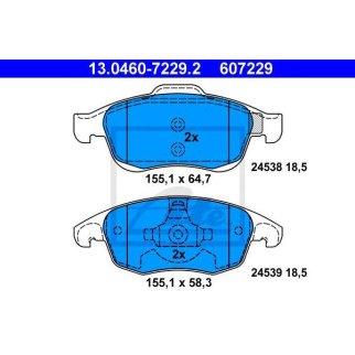 Колодки тормозные передние к-кт ATE 13.0460-7229.2 фото