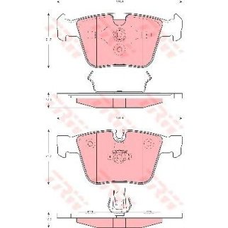 Колодки тормозные задние дисковые к-кт TRW GDB1675 фото
