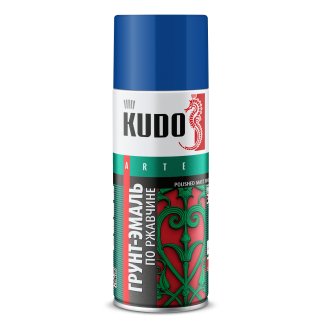 Грунт-эмаль KUDO по ржавчине синяя 520мл. фото