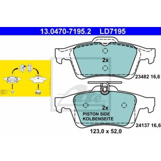 КОЛОДКИ ТОРМ. К-Т CERAMIC FORD C-MAX 07-&gt;/FOCUS II/FOCUS III/MAZDA 3/5/VOL C30/C70 фото