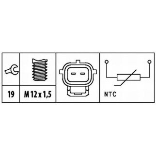 Датчик температуры ОЖ Hella 6PT 009 309-561 фото