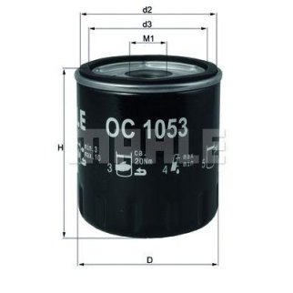 Фильтр масляный MAHLE OC 1053 фото